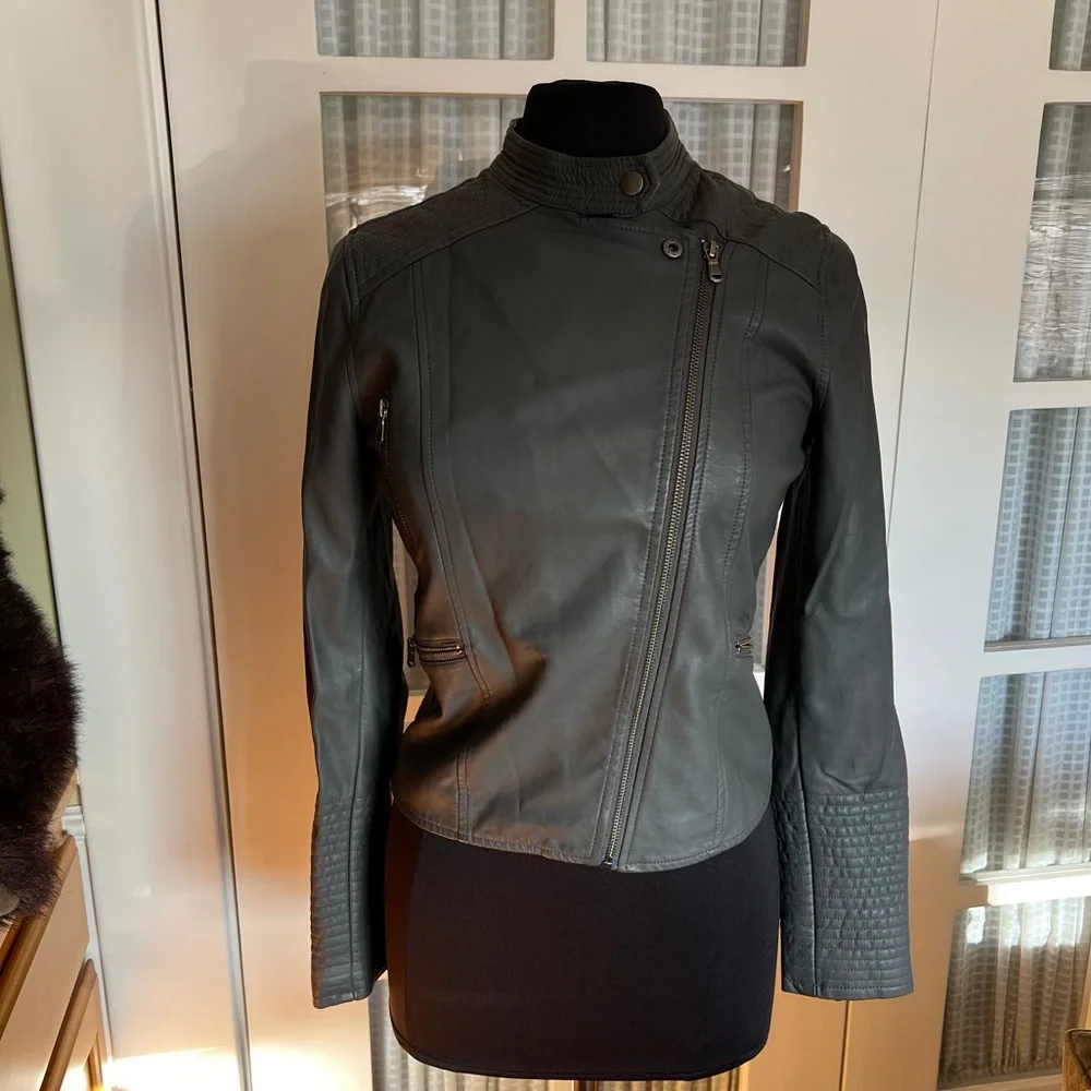Anthropologie Faux Leather Jacket - Picture 11 of 13